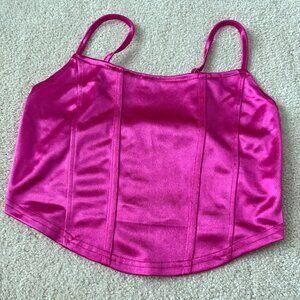 HOT PINK CORSET top new size small